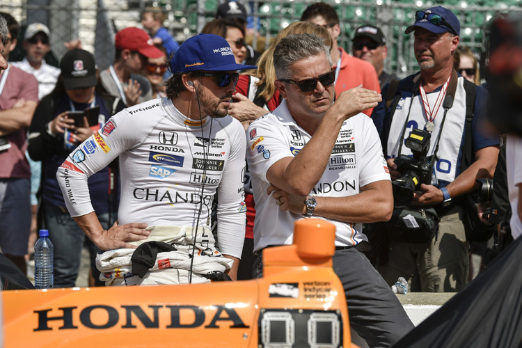 Fernando Alonso mit Indy-Sieger Gil de Ferran