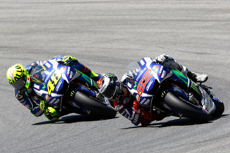 Valentino Rossi und Jorge Lorenzo: Nicht die besten Yamaha-Teamkollegen, aber die erfolgreichsten