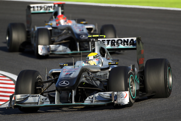 Mercedes 2010: Nico Rosberg und Michael Schumacher