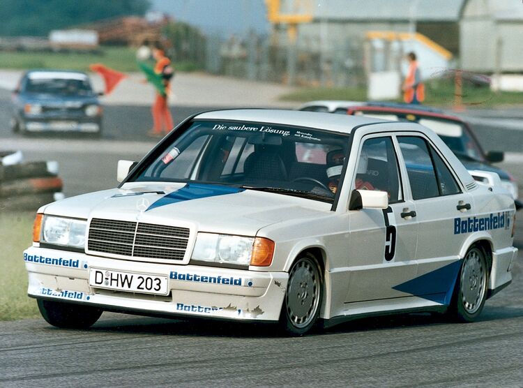 Heiner Weiss 1986 im Mercedes 190E 16V