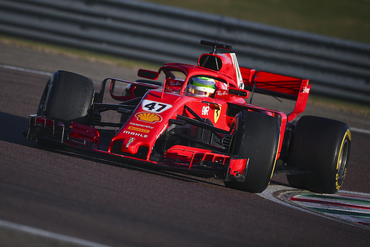 Mick Schumacher Anfang 2021 bei einem Test mit Ferrari