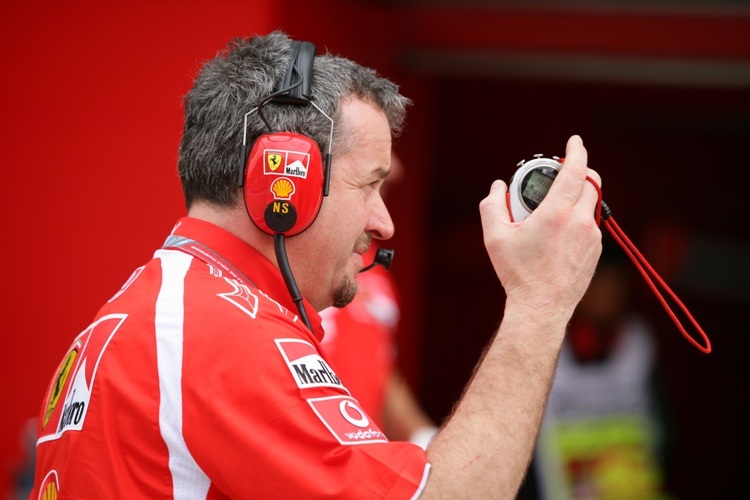 Nigel Stepney in besseren Tagen als Ferrari-Mitarbeiter.