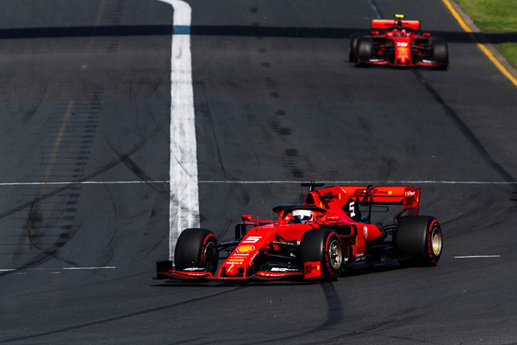 Sebastian Vettel und Charles Leclerc in Melbourne