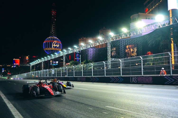 Charles Leclerc und Max Verstappen in Las Vegas