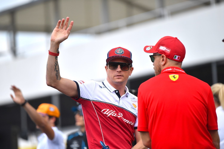 Kimi Räikkönen und Sebastian Vettel 2019 in Ungarn