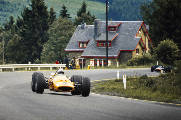 Bruce McLaren 1968 in Francorchamps