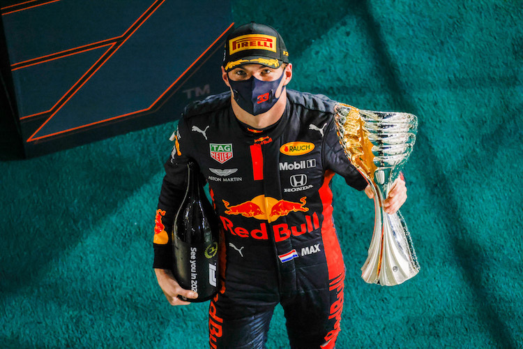 Max Verstappen nach seinem Sieg in Abu Dhabi