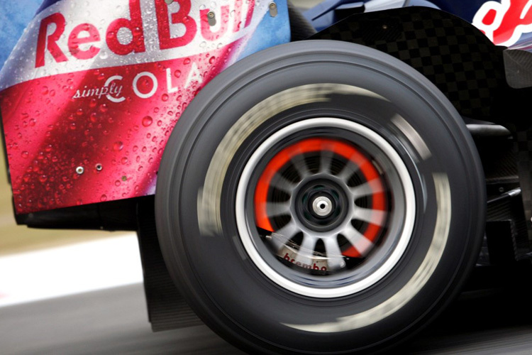 Immer wieder ein Spektakel – rotglühende Bremsen in der Formel 1