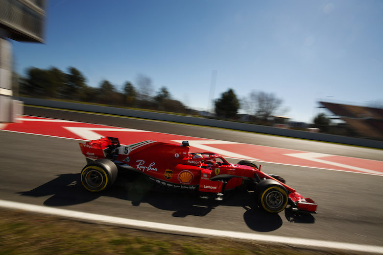 Sebastian Vettels Ferrari lief wie ein Uhrwerk