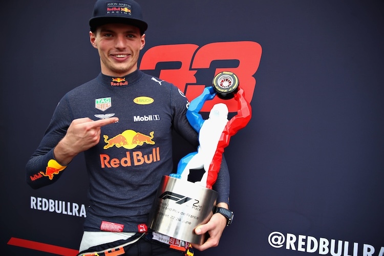 Max Verstappen mit der merkwürdigen Auszeichnung von Frankreich