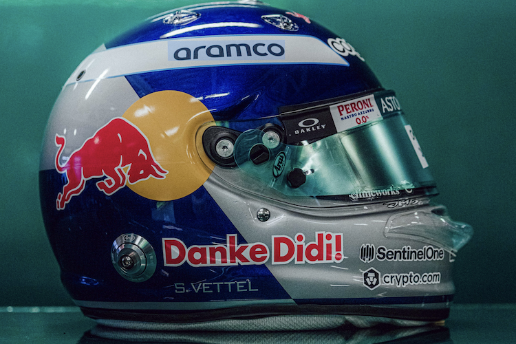 Der Helm von Sebastian Vettel