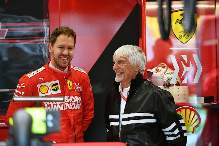 Sebastian Vettel und Bernie Ecclestone 