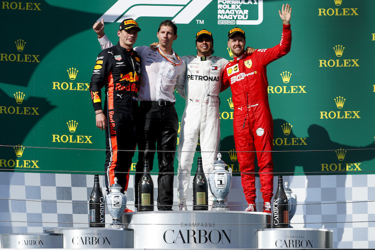 Verstappen, Hamilton, Vettel