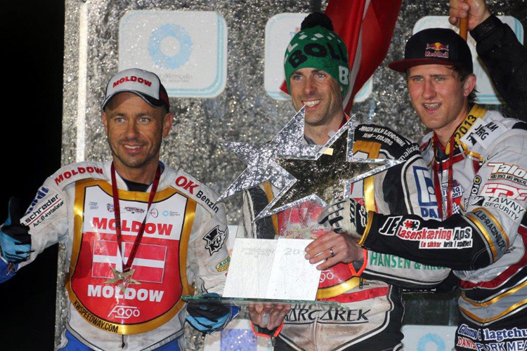 Best-Pairs-Sieger Dänemark mit Pedersen, Iversen und Bech (v.l.)