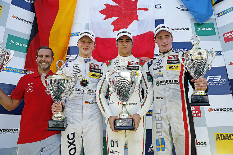 Lance Stroll (Mitte) wird der nächste Formel-1-Kanadier