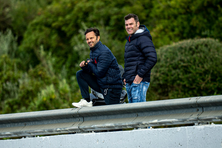 Gino Borsoi mit Fonsi Nieto, Rider Performance Director bei Prima Pramac Racing