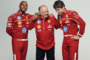 Lewis Hamilton, Fred Vasseur und Charles Leclerc