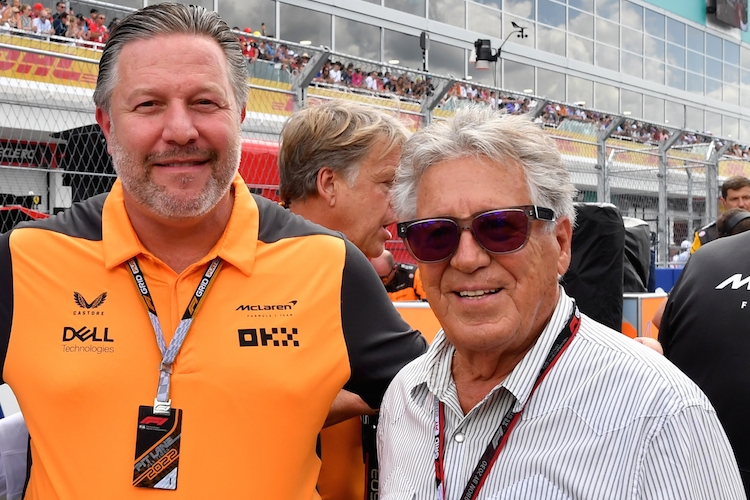 McLaren-CEO Zak Brown traf Mario Andretti in Miami