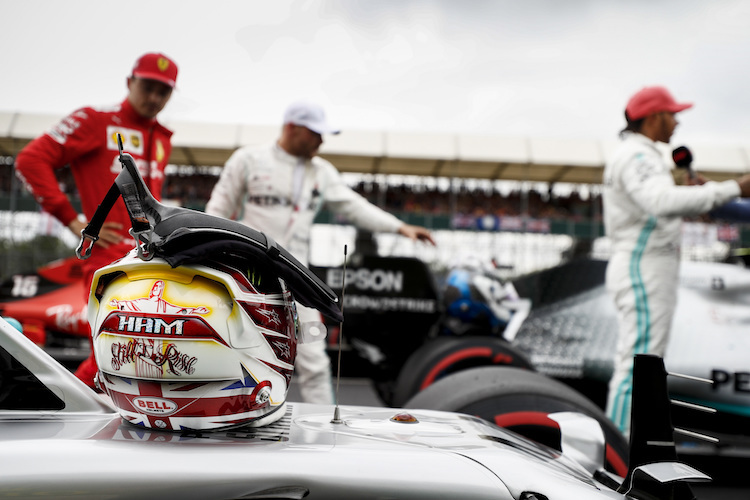 Still I Rise – das Motto auf dem Helm von Lewis Hamilton, hier 2019