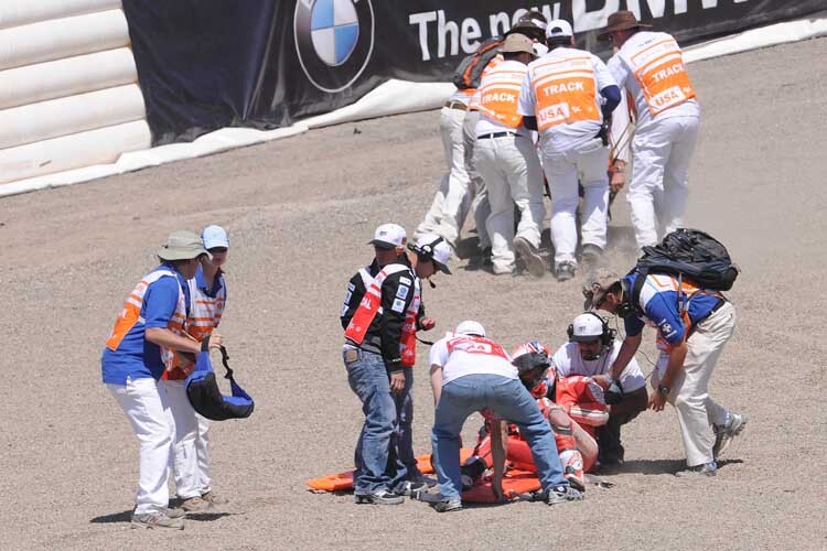 Casey Stoner: Crash im Qualifying