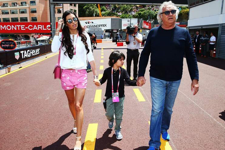 Flavio Briatore mit seiner Familie in Monaco