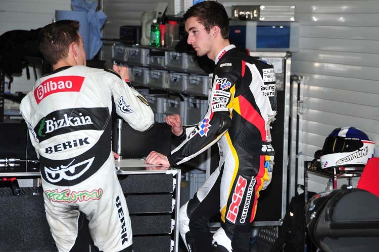 Die Honda-Werkspiloten des Racing Team Germany: Efren Vazquez (li.) und John McPhee