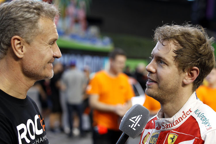 David Coulthard und Sebastian Vettel
