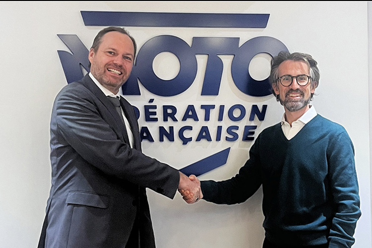 Sébastien Poirier, Präsident der FFM, und Daniele Rizzi, COO von Infront Moto Racing