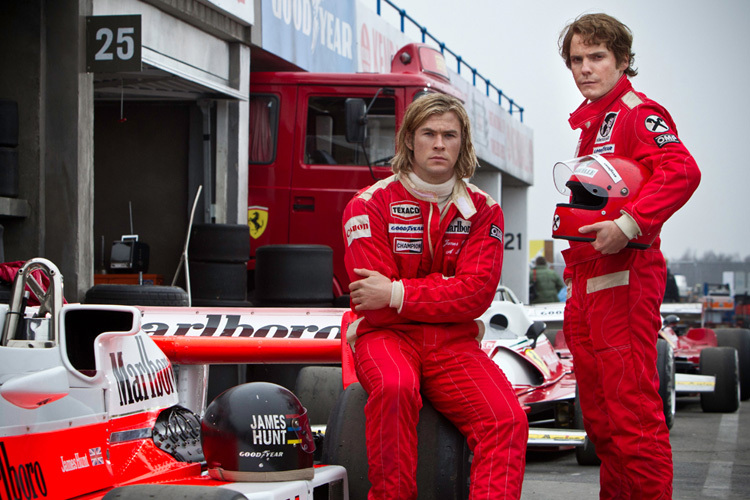 So werden James Hunt und Niki Lauda im Film dargestellt