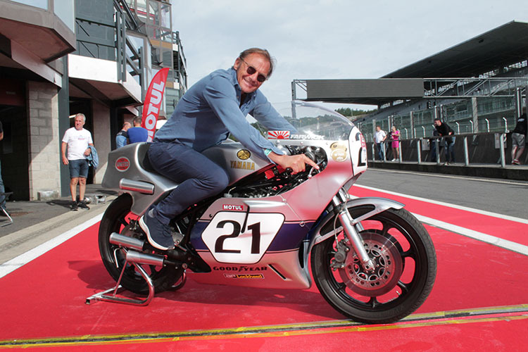 Didier de Radigues auf der Yamaha TZ 750 von Matthias Farwick