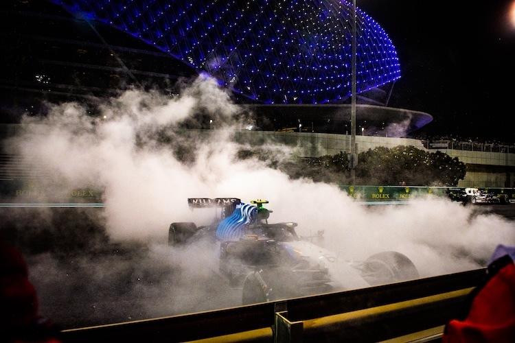 Der Williams von Nicholas Latifi in Abu Dhabi 2021