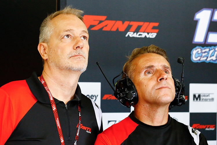 Fantic-Racing-General Manager Stefano Bedon mit dem neuen Teammanager Roberto Locatelli