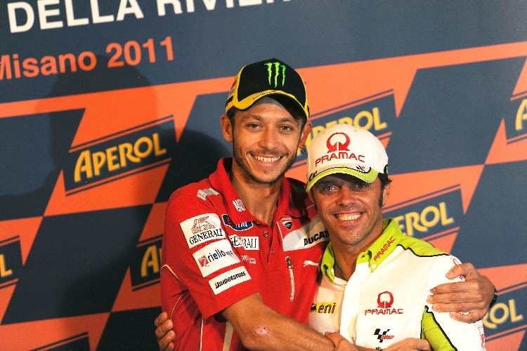 Valentino Rossi und Loris Capirossi