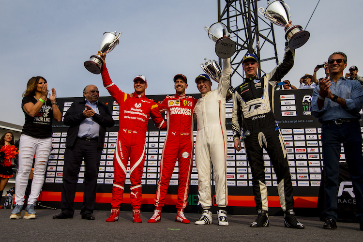 Mick Schumacher und Sebastian Vettel holten den zweiten Platz hinter Kristensen und Kristoffersson
