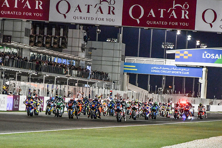 Moto2-Start in Doha: Kalex beherrschte die ersten zehn Plätze