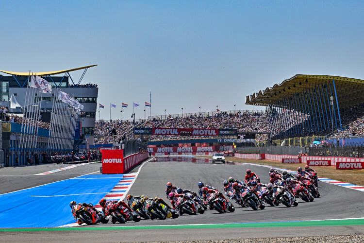 MotoGP-Start in Assen, beim achten Grand Prix der laufenden Saison