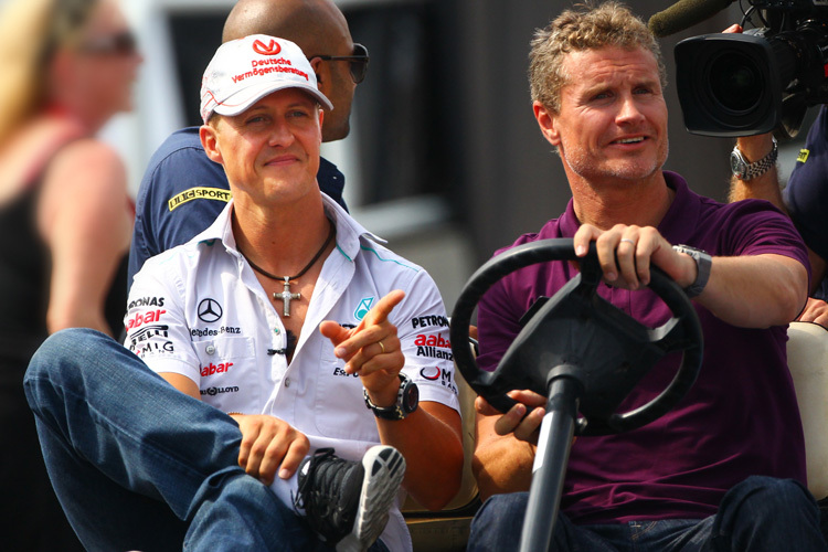 David Coulthard mit Michael Schumacher