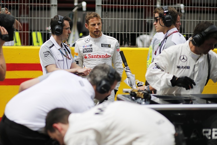 Jenson Button vor dem Rennen