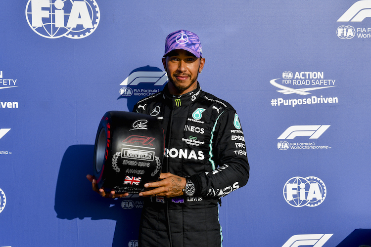 Lewis Hamilton mit dem Speed King Award