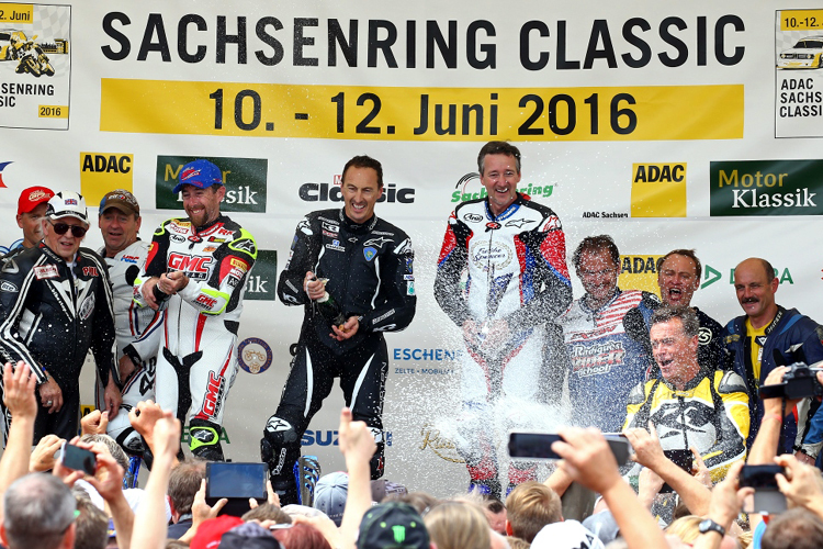 Die GP-Legenden sorgten für eine prächtige Stimmung am Sachsenring 2016
