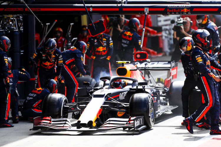 Glanzleistung: Red Bull Racing wechselte die Reifen von Pierre Gasly in 1,91 sec