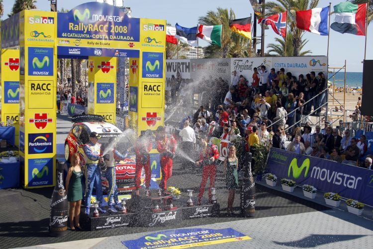 Siegerpodium der Rallye Spanien 2008