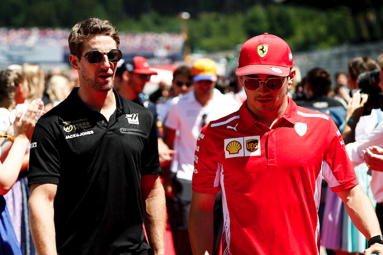 Romain Grosjean und Charles Leclerc