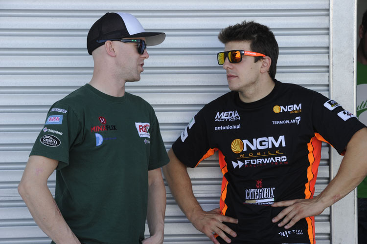 Michael Laverty mit Forward-Fahrer Claudio Corti