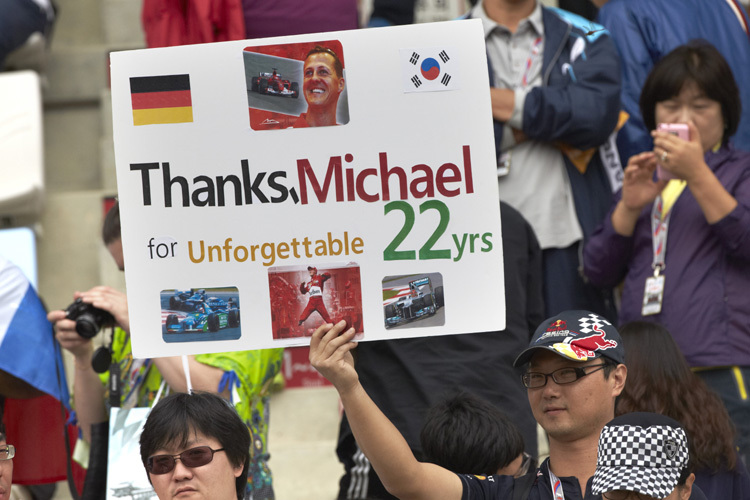 Auch in Korea wird man Schumacher vermisse
