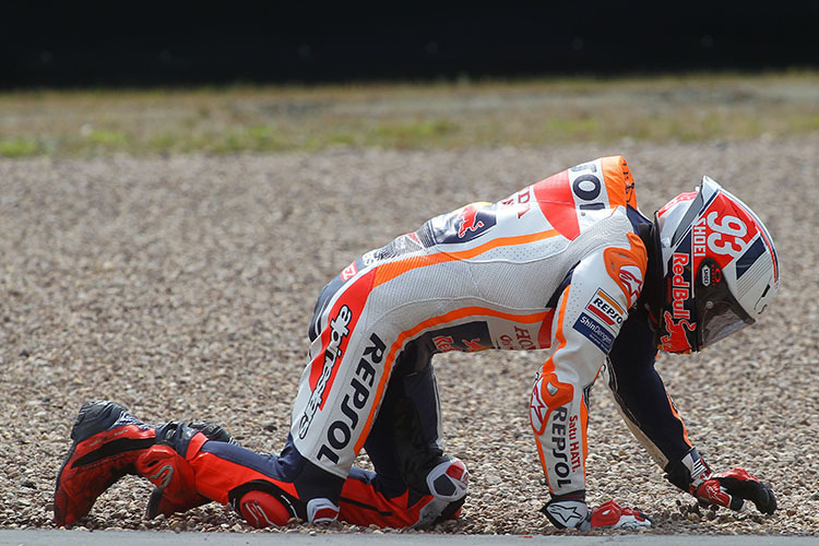 Marc Márquez beim Sachsenring-GP: Der ehemalige «King of the Ring» stürzte fünfmal!