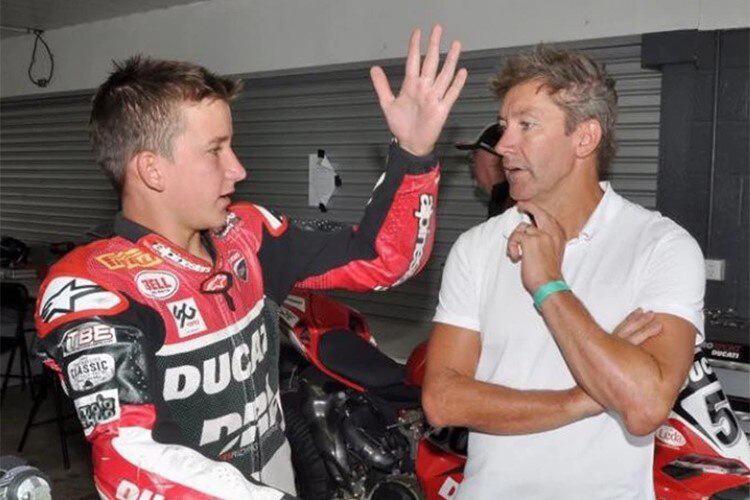 Oli and Troy Bayliss (left to right)