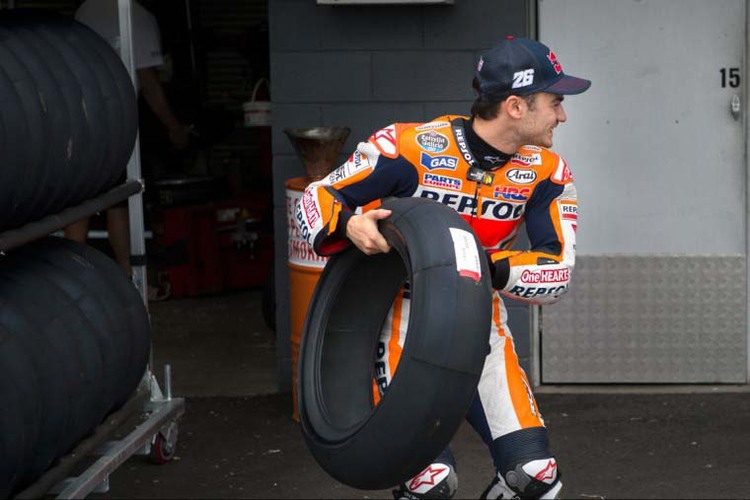 Dani Pedrosa hat schon einen passenden Reifen gefunden