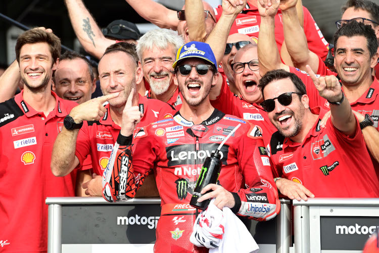 Dieser Sieg ist für Pecco Bagnaia und seine Ducati-Lenovo-Crew besonders wertvoll