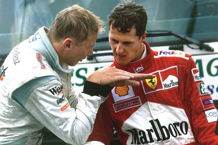 Mika Häkkinen und Michael Schumacher